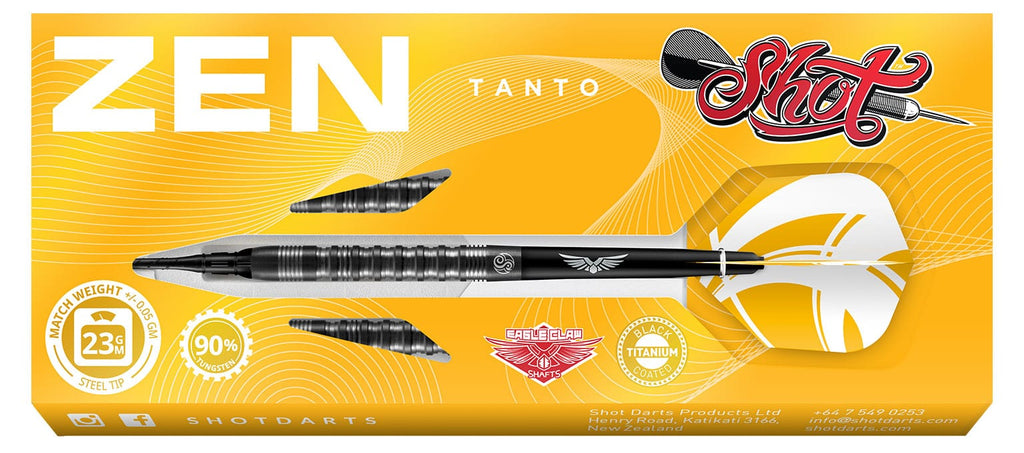 Zen Tanto Soft Tip Dart Set-90% Tungsten Barrels