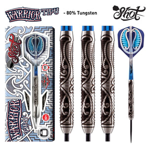 Warrior Tipu Steel Tip Dart Set-80% Tungsten - shot-darts