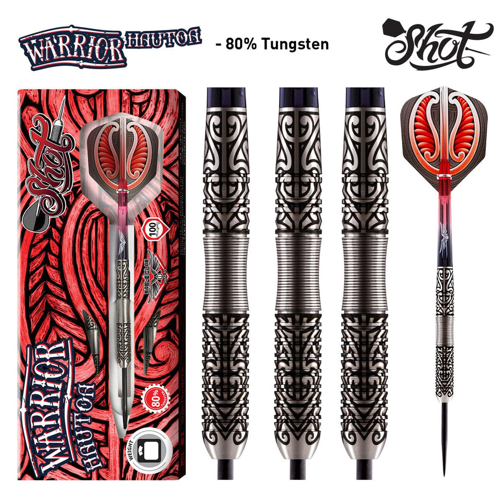 Warrior Hautoa Steel Tip Dart Set-80% Tungsten - shot-darts