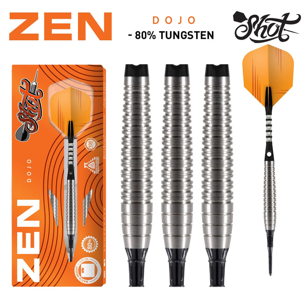 Zen Dojo Soft Tip Dart Set-80% Tungsten Barrels