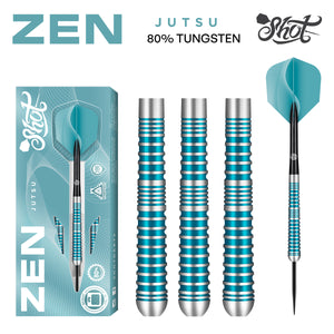 Zen Jutsu Steel Tip Dart Set-80% Tungsten Barrels