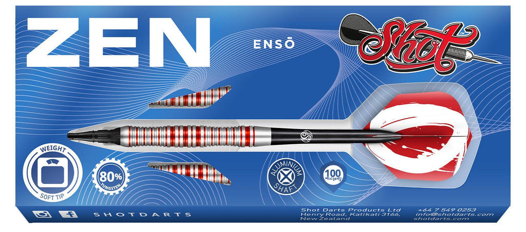 Zen Enso Soft Tip Dart Set-80% Tungsten Barrels