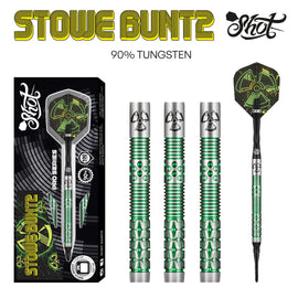 Pro Series-Stowe Buntz 2 Soft Tip Dart Set-90% Tungsten Barrels